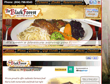Tablet Screenshot of blackforest-restaurant.com